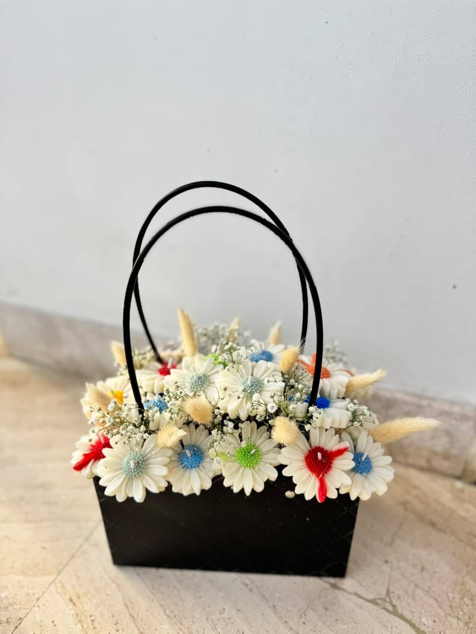 Daisy Bag Candle Bouquet