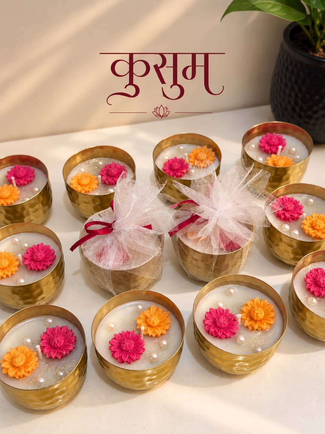 Kusum Brass Votive Candles